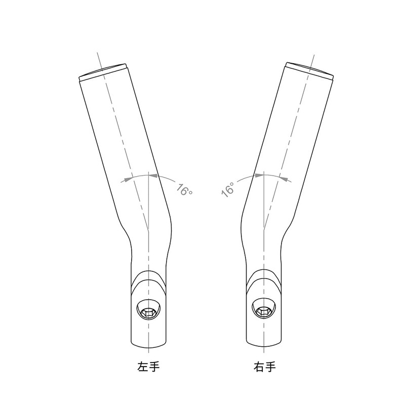 AKIVA BE-OTR-01 Alloy Handle Bar End Black
