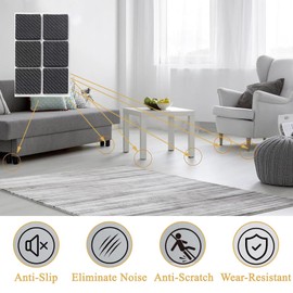 70 Stück Antirutsch Pads Antirutschmatte Selbstklebend Antirutsch Aufkleber Antirutsch Pads Möbel Rund und Eckig in 4 Größen Möbelstopper Selbstklebend für Möbelfüße Stuhlbeine Sofas Usw