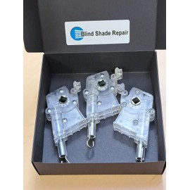 Heavy Duty Square Hole Wand Tilter High Profile for Horizonal Blinds (Clear, Pack of 3)