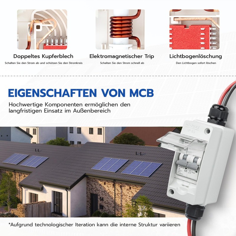 WSPIHO DC Isolator Switch PV System 30A DC1000V, DC Circuit