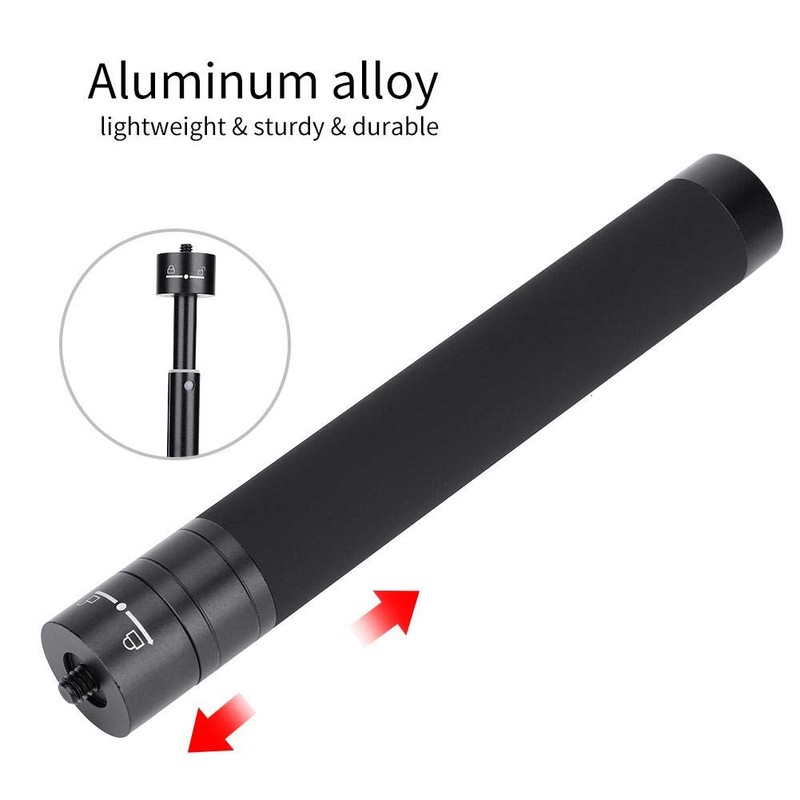 Gimbal Selfie Stick Varilla de extensión Aleación de Aluminio 1/4