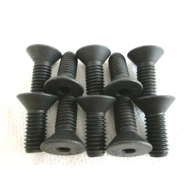 Brighton 3/8-16 X 1" FLAT HEAD HEX SOCKET CAP SCREWS ALLOY BLACK STEEL - 10 PCS