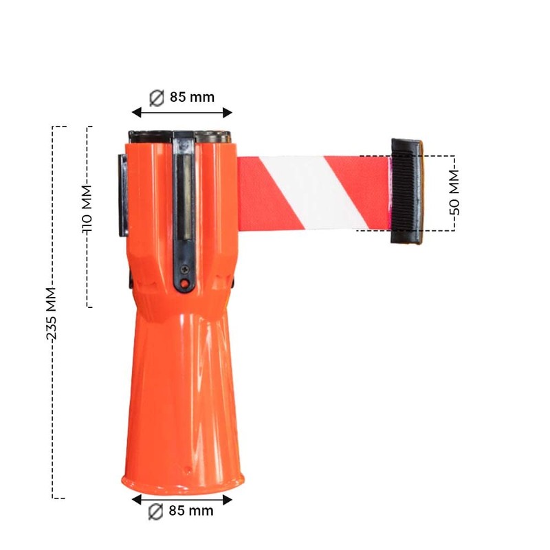 2 Pcs Retractable Traffic Cone Caution Tape 3 Meter |