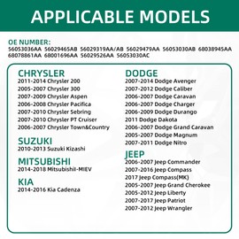 CDWTPS 56053030AC Tire Pressure Sensor,Programmed 315Mhz TPMS Sensor Replacement for Chrysler Dodge Jeep Ram Set of four