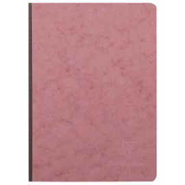 Clairefontaine 795426C - Notebook Kladde Age Bag, A5 14.8 x 21 cm, Linen Spine, 96 Sheets Squared 90 g, Cover with Leather Texture, Dusky Pink, Pack of 1