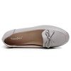 VenusCelia Women's Bowknot Dance Flat Shoes(9 W US,Grey-PU)