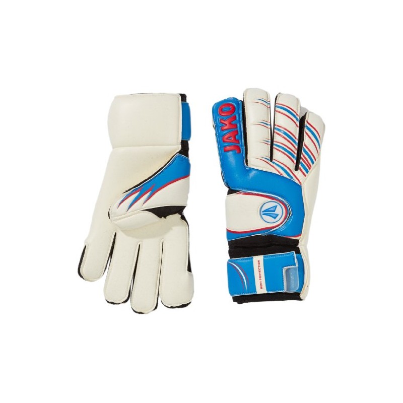 JAKO Herren Torwarthandschuhe Medi Protection, Blau/Weiß/Rot, 8