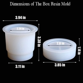 MOUGIGI Box Resin Mold, Bottle Resin Mold, Jewelry Box Molds for Resin, Storage Box Bottle Silicone Resin Molds for DIY Jewelry Container Resin Decoration
