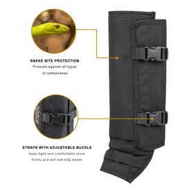 UIIHUNT Snake Gaiters - Waterproof Chaps for Men Women with Snake Bite Protection - Guards for Lower Legs, ideal for Hunting/Hiking/Farm Working (Back Camo)