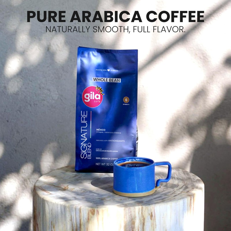 gila café Whole Beans Coffee Medium Roast Signature Blend 32oz