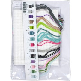 Dimensions Flower Truck Counted Cross Stitch Kit for Beginners, 7" x 5", 14 Cnt. White Aida, 5 5