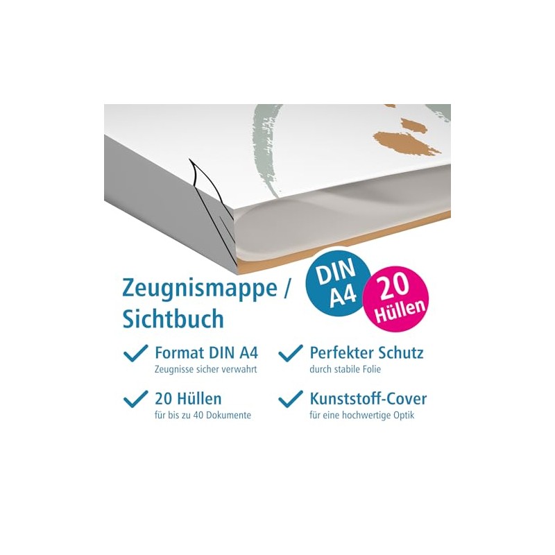 itenga Certificate Folder with Motif DIN A4 Sturdy Document Folder