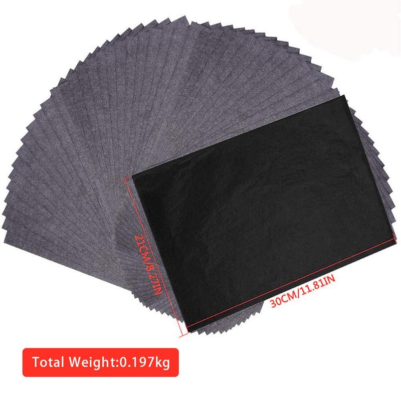 100 Sheets Black Carbon Paper Transfer Sheet A4 Graphite Tracing