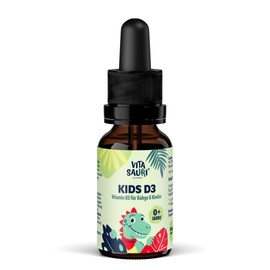 Kids D3 - Vitamin D Drops for Babies and Children - Easy to Swallow Vitamin D3 Drops Dissolved in MCT Oil - Suitable for Infants, Babies & Children (20 ml)