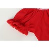 Lil cactus Red Velvet Christmas Smocked Bishop Dress, 18-24 Months
