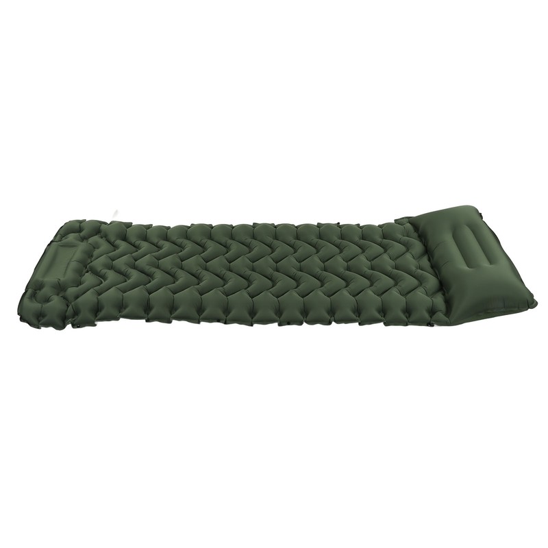 Inflatable Camping Sleeping Pad Green Leakproof Waterproof Portable Outdoor Camping