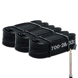 Shinko MTB 64749 Bicycle Tube, Set of 3, 700C Inch, 700-28/32C, Presta 3.1 inches (80 mm), Front and Rear Plus Spare Tube, Bicycle Puncture Repair, Road Bike, Cross Bike,