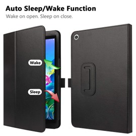 Smart Case for LG G Pad 5 10.1 Case, Ratesell Premium PU Leather Cover LG G Pad 5 10.1 Inches 2019 Release, Models LM-T600L, T600L Tablet with Pencil Holder Black