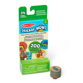 Melissa & Doug Sticker Wow! Minibloc de Actividades y Recarga de calcomanías - Dinosaurio