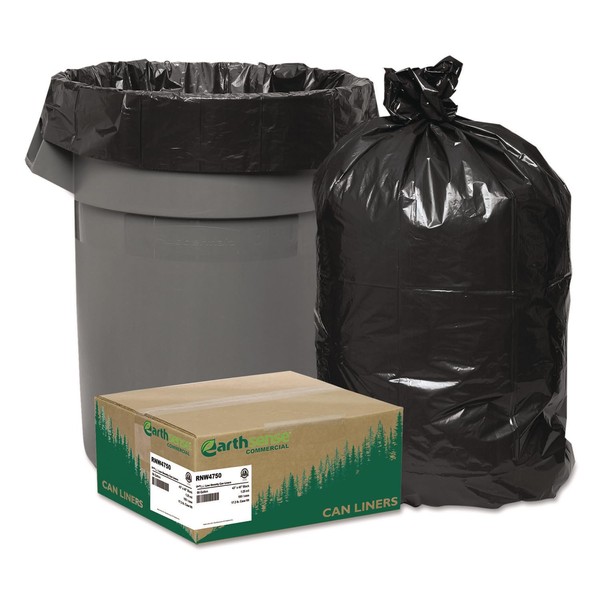 Webster Earthsense Commercial RNW4620 Recycled Can Liners, 40-45gal, 2mil, 40