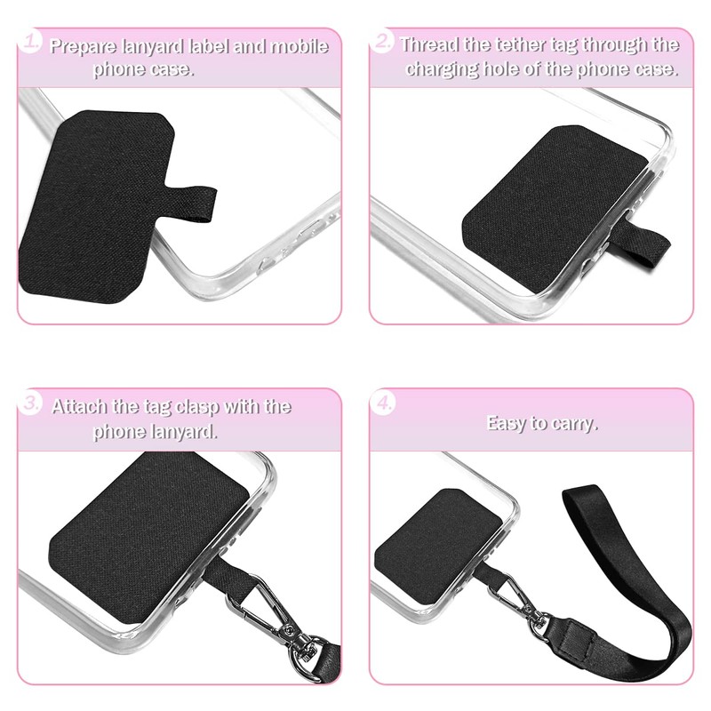 yuntop 5 Pack Phone Tether Tab Cell Phone lanyard pad,