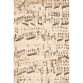 Piano Music Vintage Field Journal Notebook, 100 pages/50 sheets, 4x6 (Poetose Notebooks)
