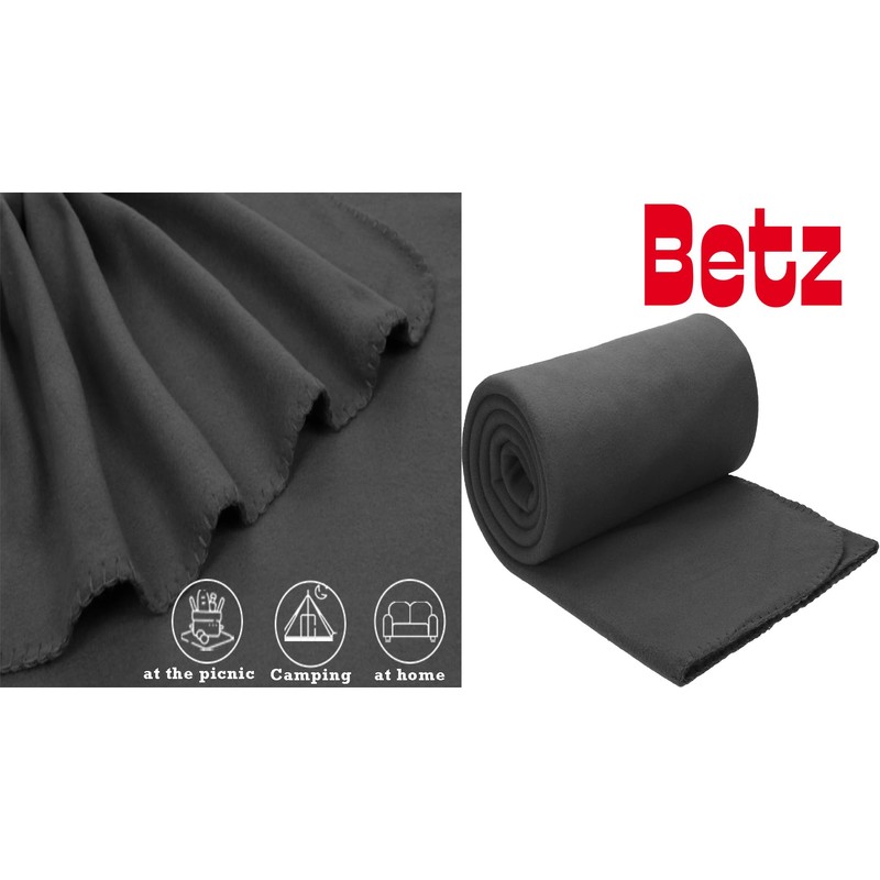 Luxury Fleece Blanket Colour: anthracite, Size: 130 x 170 cm,