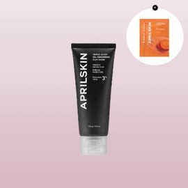 April Skin Triple Acid Sebum Absorbing Clay Mask 1 + 3 Sheet Masks 5-Minute Pore-Minding Mud Pack Pore Pack / 에이프릴스킨 트리플 애씨드 피지 흡착 클레이 마스크 1개 + 마스크팩 3매 증정 5분 모공축소머드팩 모공팩