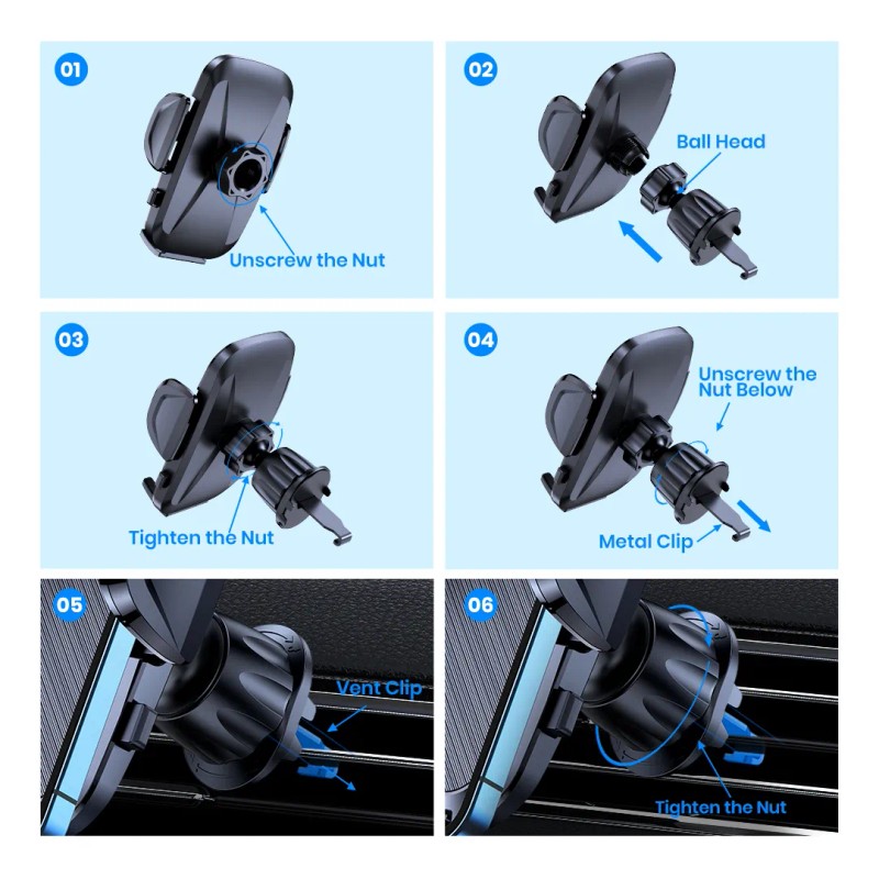 Lxp Soporte Para Celular De Auto 2025 Bloqueo Automático