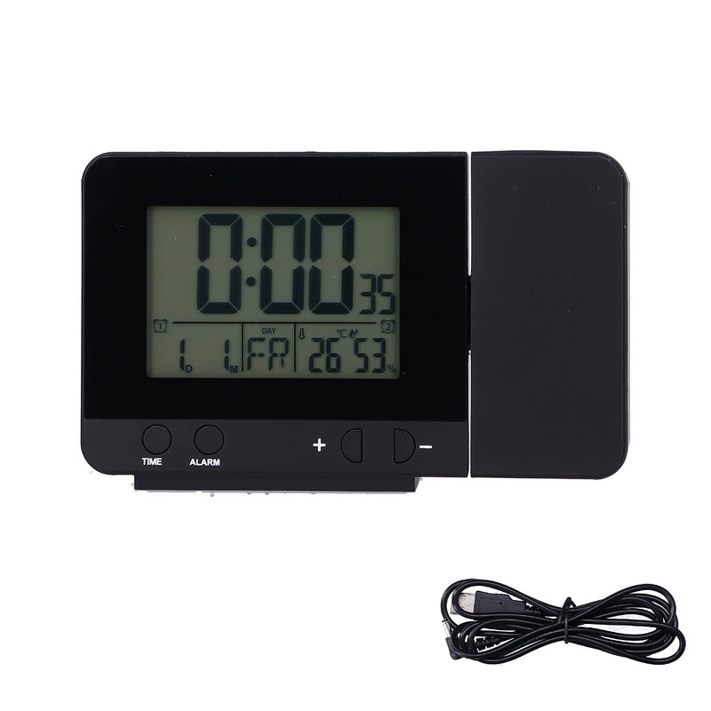 Alarm Clock Projector Digital Projection Alarm Clock with Temperature Display,