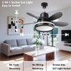 SPARKSOR Plug in Ceiling Fan Light with Remote Control Small
