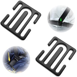 RabbFit 2 Pieces Seat Belt Adjuster, Seat Belt Clip Made of Metal for All Car Seat Belts Can Effectively Relieve Pressure Seat Belt and Shoulders Relaxing