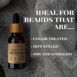 J&L Naturals | Beard Oil for Men | Strengthen, Prevent Damage & Breakage, Beard Care | 100% Natural Ingredients With Argan Oil, Jojoba Oil, Coconut Oil (1 Fl Oz (Pack of 2), Lemongrass & Clove)