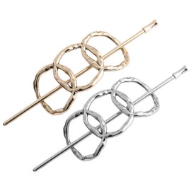 Healvian 2pcs Vintage Metal Hair Stick for Women Elegant Hair Holders for Stylish Buns and Smooth Edges for Daily Wear and Special Occasions