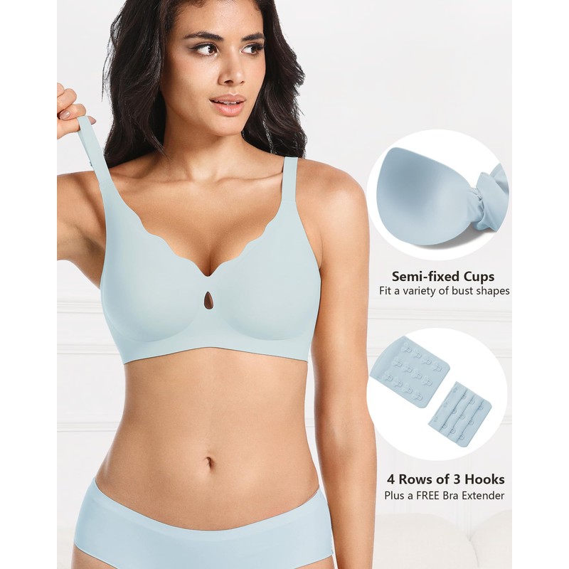 Gailife Wireless Bras for Women No Underwire Wave Push Up