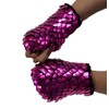 Dragonhide Knitted Scalemail Gauntlets - Pink Fire