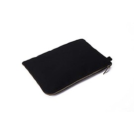 YONBEN - Bolsa de cosméticos para muñeca, multiusos, con cierre, bolsa de lona de algodón, bolsa de viaje, Negro mejorado, S