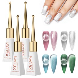 UV Nagellack Kristalle Cat Eye, 4 Farben Magnetischer Gel-Nagellack 10 ml, Gel Nagellacks Magnetisch Soak-Off für DIY Nail Art Maniküre Salon