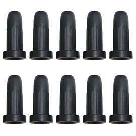 10 Stück Caster Buchse Hülse Runde Einsätze Kappen, Anti-Rutsch Montage Spindel Sockets Ersatz für Büro Stuhl Räder Stopper Swivel Caster (Schwarz)