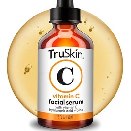 TruSkin - Suero facial con vitamina C, suero facial antienvejecimiento con vitamina C, ácido hialurónico, vitamina E y más, suero iluminador para manchas oscuras, tono de piel uniforme, área de los