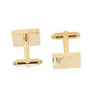 1 Pair French Cufflinks Double Layer Electroplating Polished Brass Gold