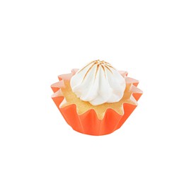 Restaurantware-Panificio 0.4 Ounce Baking Cups, 200 Flared Cupcake Wrappers - Oven-Ready, Disposable, Orange Paper Disposable Muffin Liners, For Weddings, Birthdays, And More