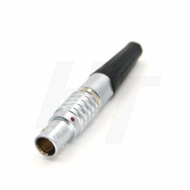 HangTon 1B Multipin Round Metal Plug Male Straight Plug FGG Push-Pull Quick Release Solder (4 Pin, Male)