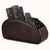 molshine Remote Control Holder with 5 Compartments,Pu Leather Office Organization