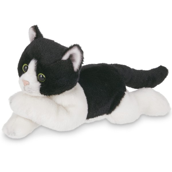 Bearington Domino Cat 15 Inch Black Cat Stuffed Animal - Tuxedo Cat - Stuffed Cats That Look Real