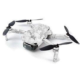 MightySkins Carbon Fiber Skin for DJI Mavic Mini Portable Drone Quadcopter Carbon Fiber Skin - Viper Snow | Protective, Durable Textured Carbon Fiber Finish | Easy to Apply, Remove | Made in The USA