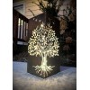 Home Decor Steel Tree & Birds Luminary - Garden or