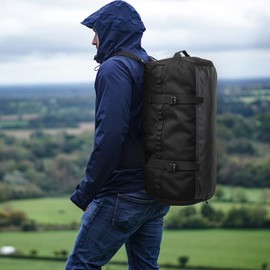 Lyweem Large Travel Duffle Bag for Men with Shoe Compartment 60L Tactical Duffel Bag Backpack Women Weekender Overnight Bag for Gym Bags, Black