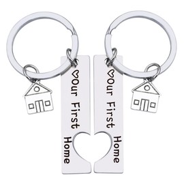 House Warming Gifts for New Home 2PCS Our First Home Keyrings Keychains for Couples Housewarming Closing Gifts for Home Buyers New House gift for Women Clients Men Friends New Home Owners