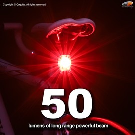 Cygolite Hotshot SL– 50 Lumen Bike Tail Light– 6 Night & Daytime Modes– User Tuneable Flash Speed– Compact Design– IP64 Water Resistant– Secured Hard Mount– USB Rechargeable– Great for Busy Roads